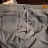 Skinnygirl  High Rise Button Front Cropped Jeans Wide Leg