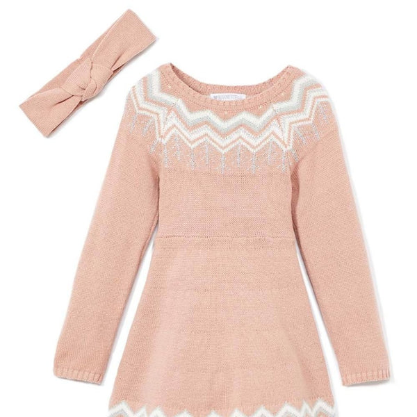 Nannette Kids Sweater Dress with Head Band