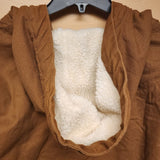 Lee Men's Hooded Zip Up Sherpa Lined Canvas Workwear Bomber Jacket