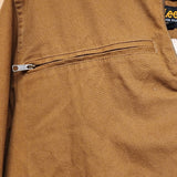 Lee Men's Hooded Zip Up Sherpa Lined Canvas Workwear Bomber Jacket