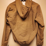 Lee Men's Hooded Zip Up Sherpa Lined Canvas Workwear Bomber Jacket