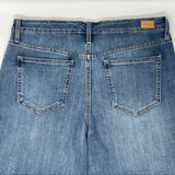 Skinnygirl High Rise Button Front Cropped Jeans Wide Leg   31/12