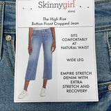 Skinnygirl High Rise Button Front Cropped Jeans  31/12