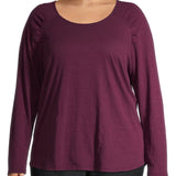 Terra & Sky Women's Dot Print Baseball T-Shirt