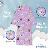 Disney Girls’ Big “Frozen” Button-Front Pajama Set