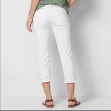 Simply Vera / Vera Wang White Roll Cuff Capri