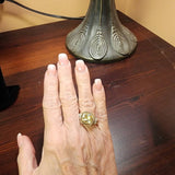 Lia Sophia Canary Yellow Stone Cocktail Ring Size 8.5