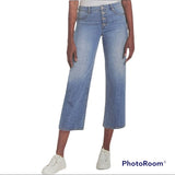 Skinnygirl High Rise Button Front Cropped Jeans   33/16